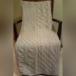 Kilronan Super Soft Merino Wool Throw (QVC Item #H218411, Toasted Oat)